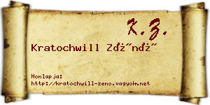 Kratochwill Zénó névjegykártya